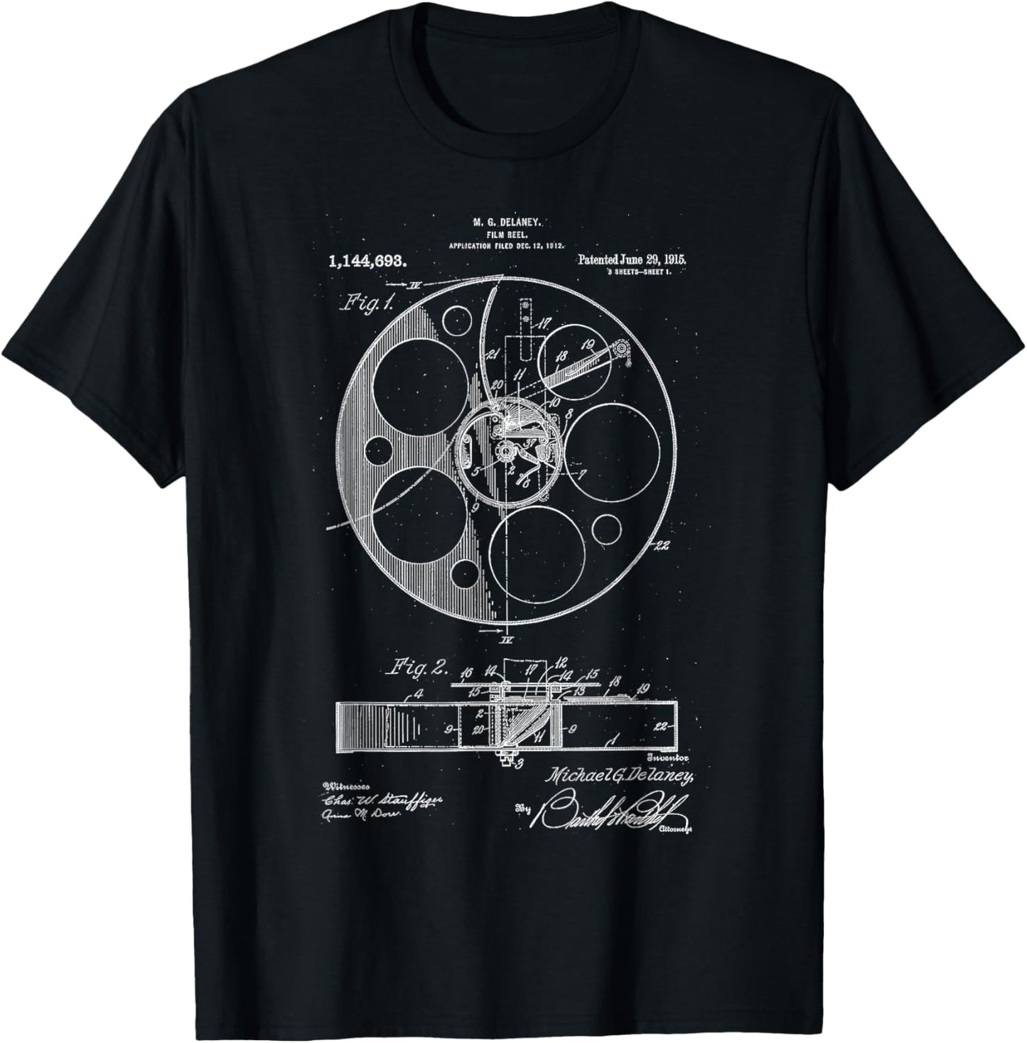 Retro Vintage Camera Filmmaker T-Shirt Film Reel Patent T-Shirt | High Search Volume | Comfort Daily Wear