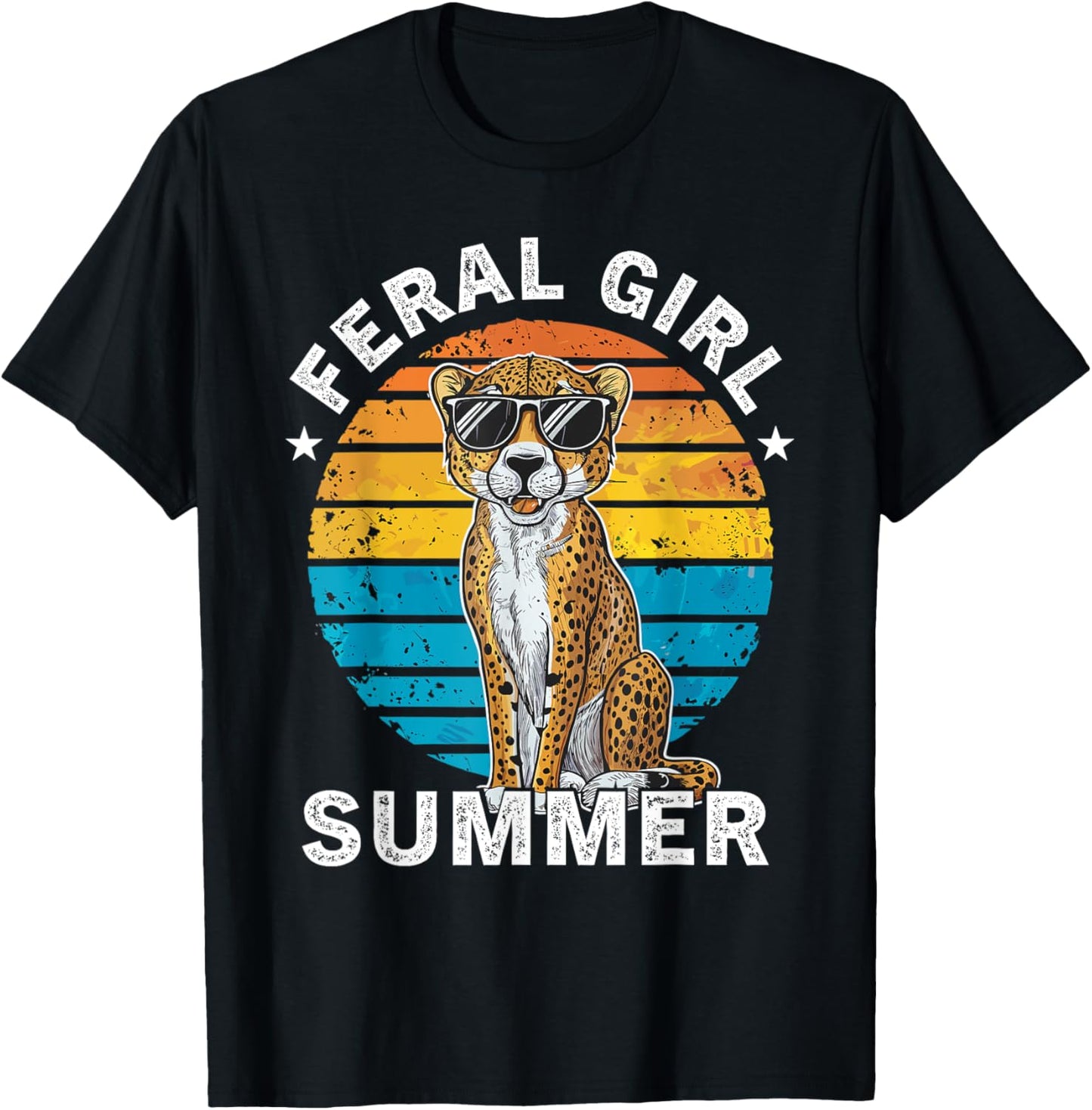 Retro Vintage Feral girl summer Funny Cheetah Lover Girls Apparel Viral TikTok Find Everyday Wear