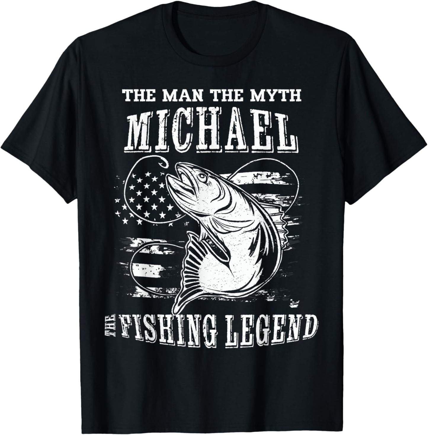 Michael Man Myth Fishing Legend Personalized Name Apparel | Trending 2025