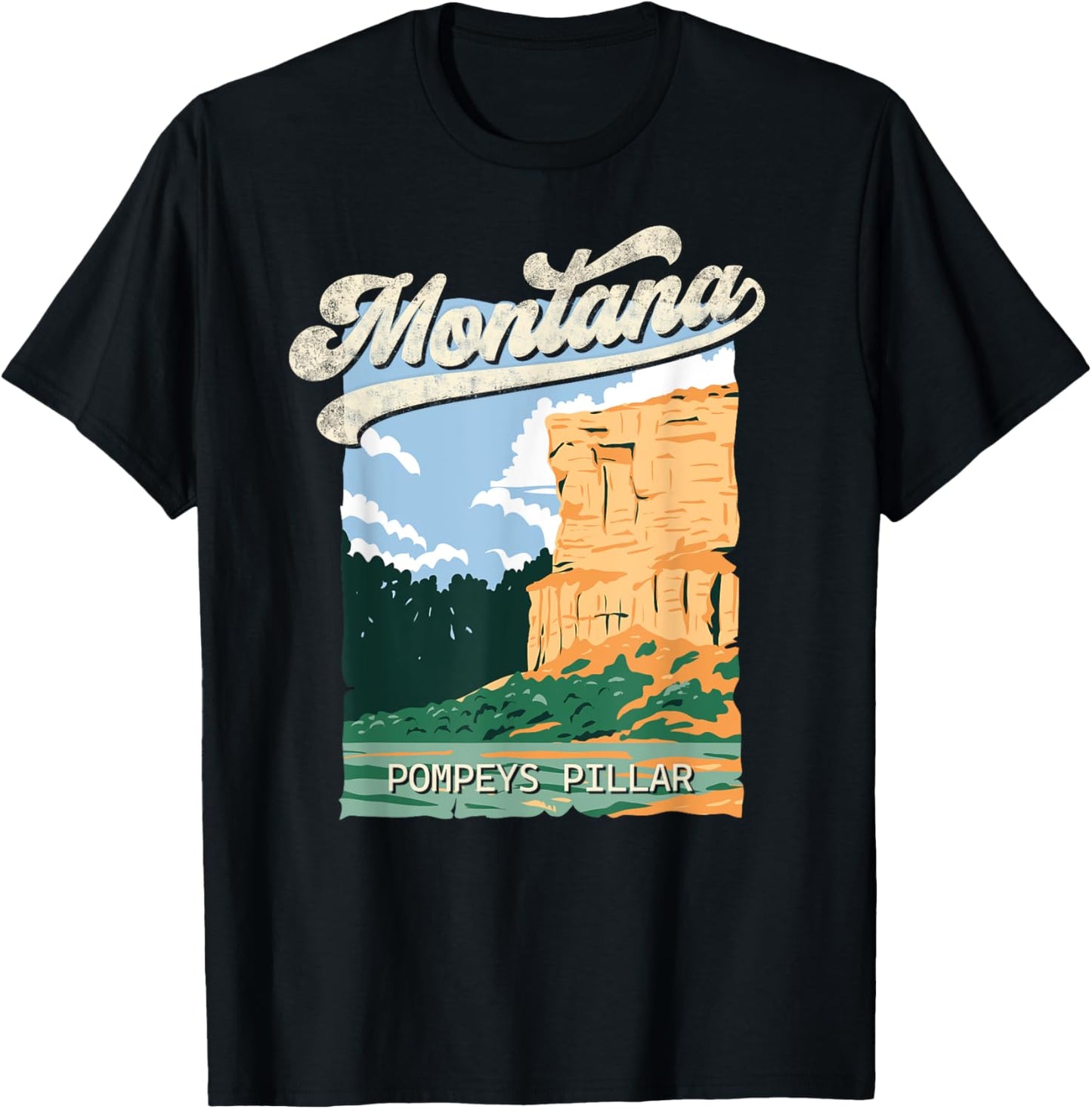 Pompeys Pillar Montana Big Sky Country The Last Best Place Apparel | Bestseller Style | Daily Wear Essential