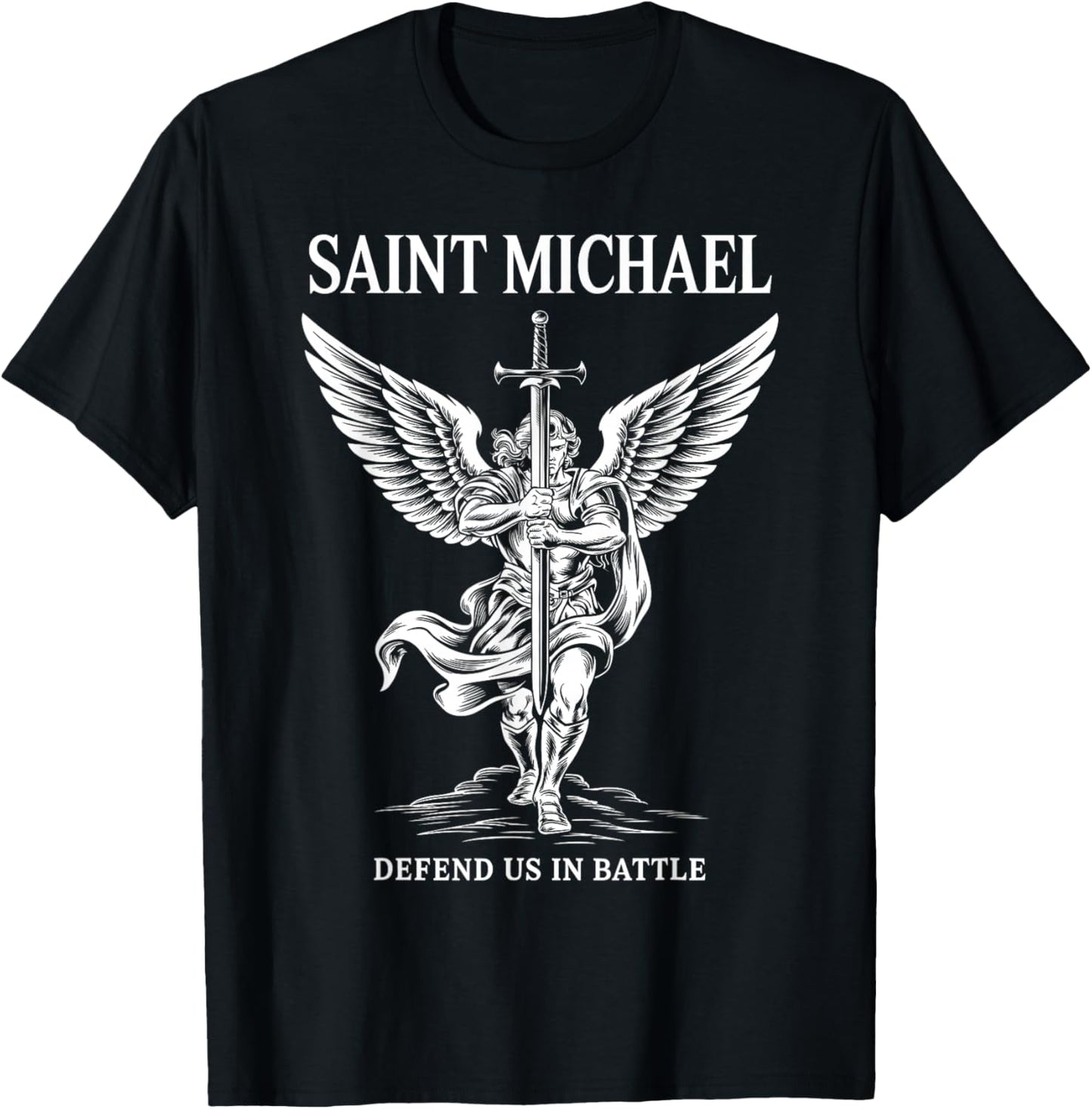 Saint Michael Defend Us In Battle Faith Catholic Christian Apparel | Perfect Gift Idea