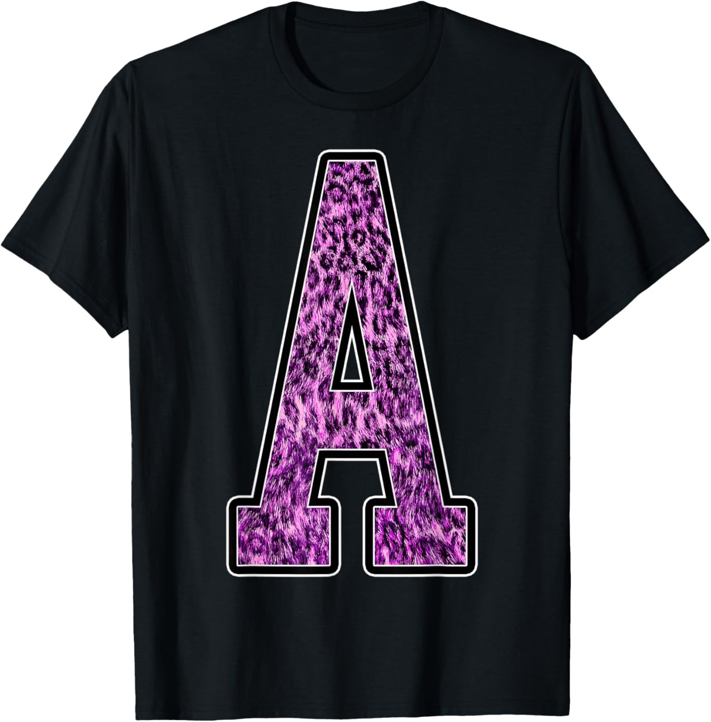 Leopard Cheetah Print Capital Letter A Monogram Initial Pink Apparel High Search Demand Fan Favorite