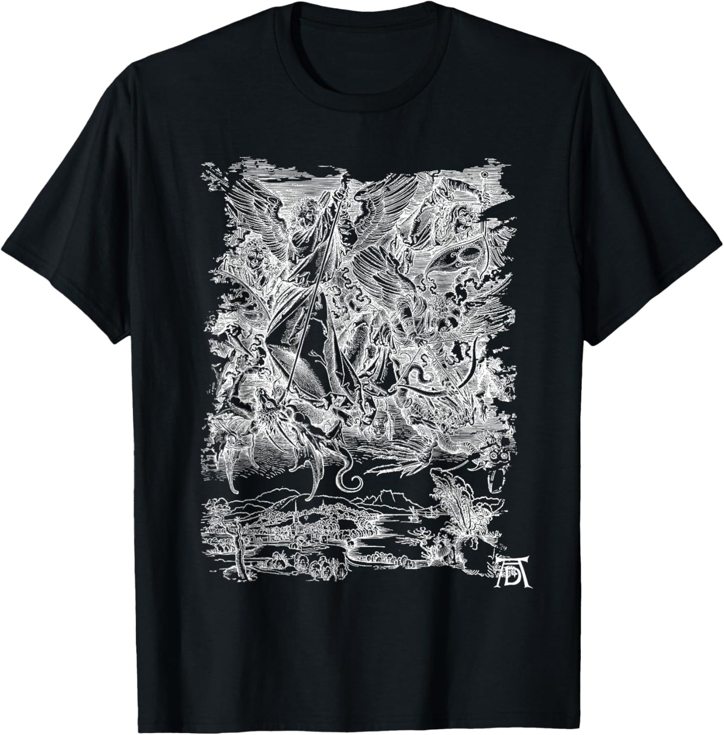 Apocalypse Archangel Michael fighting the dragon 1498 Durer Apparel | Perfect Gift Idea