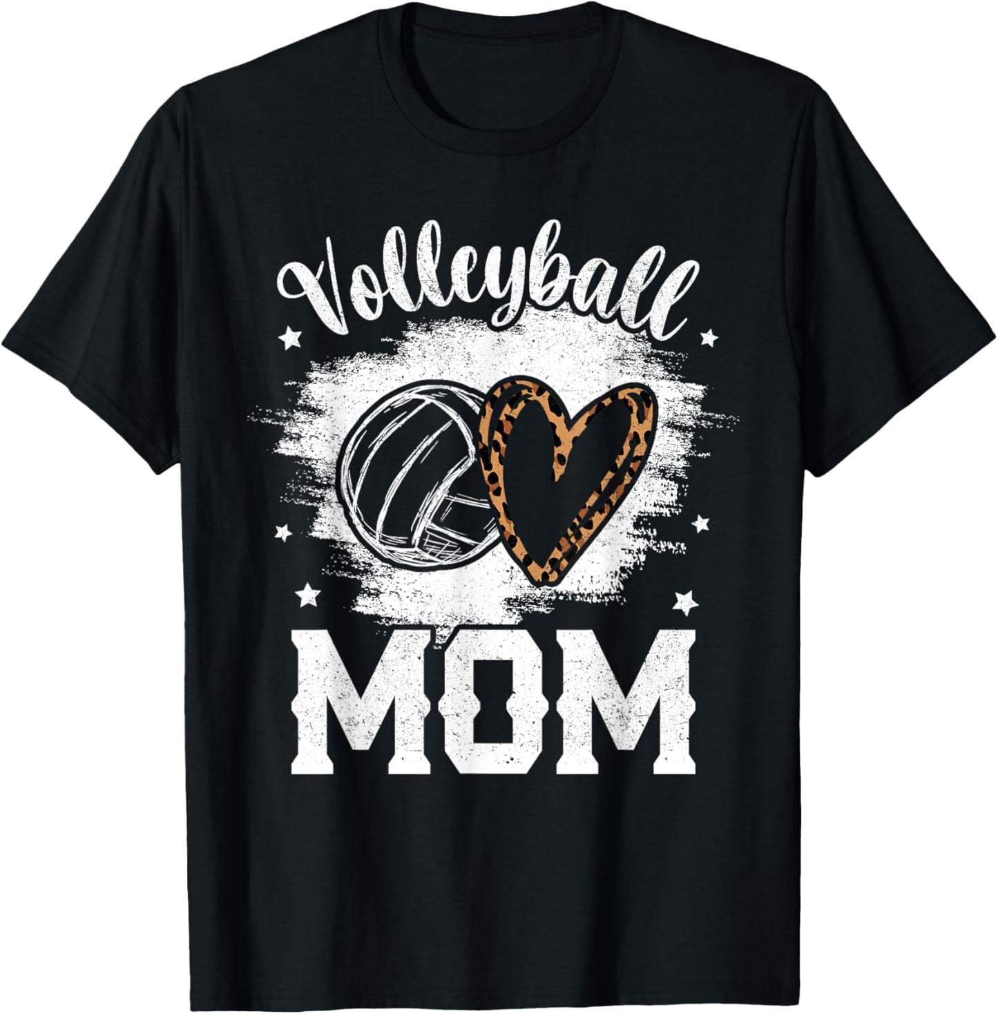 Volleyball Game Day Leopard Cheetah Women Volleyball Mom Apparel Streetwear Style Everyday Wear