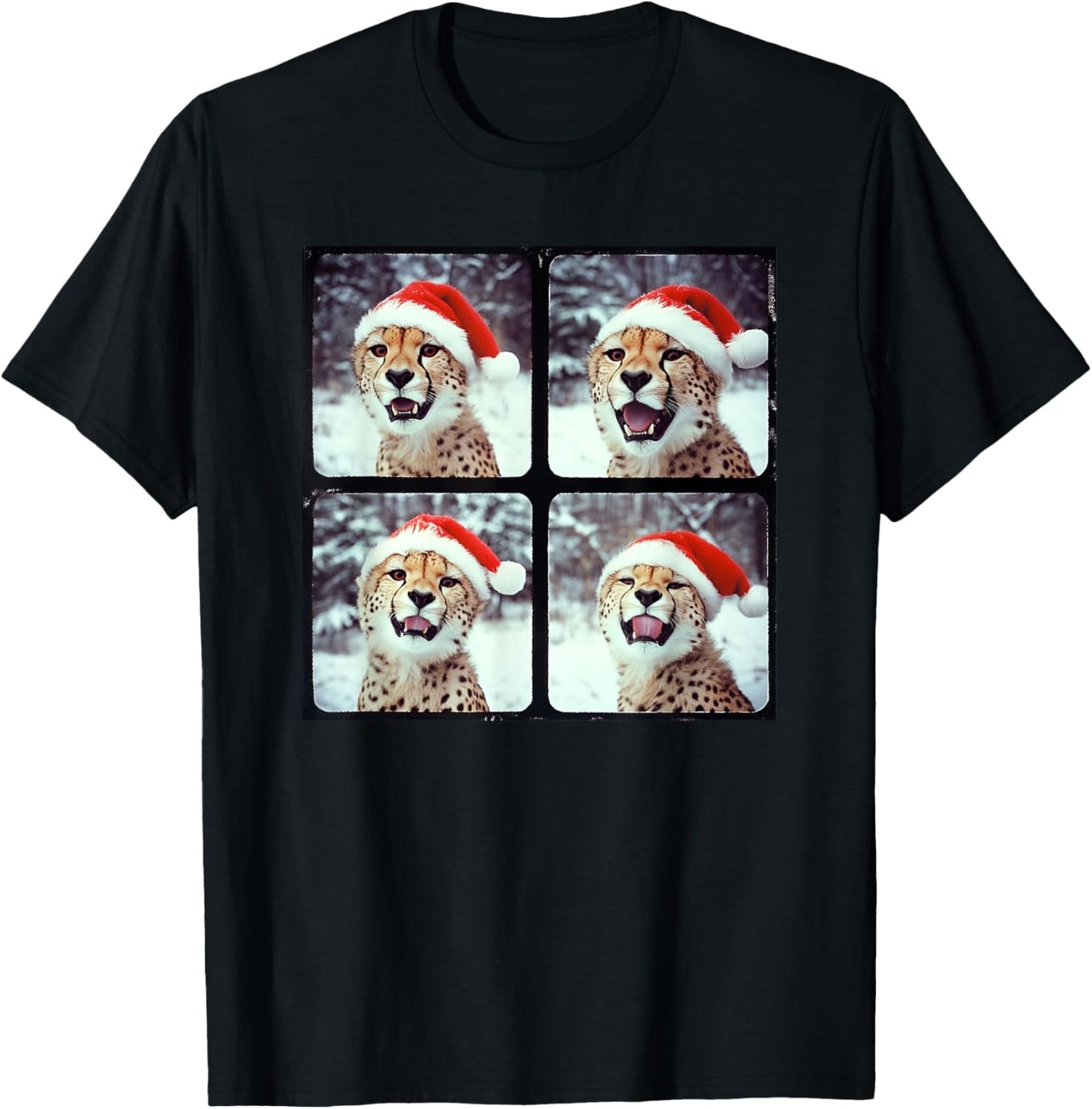 Cheetah With Santa Hat Zoo Animal Safari Cheetah Christmas Apparel Viral TikTok Find Hot Right Now