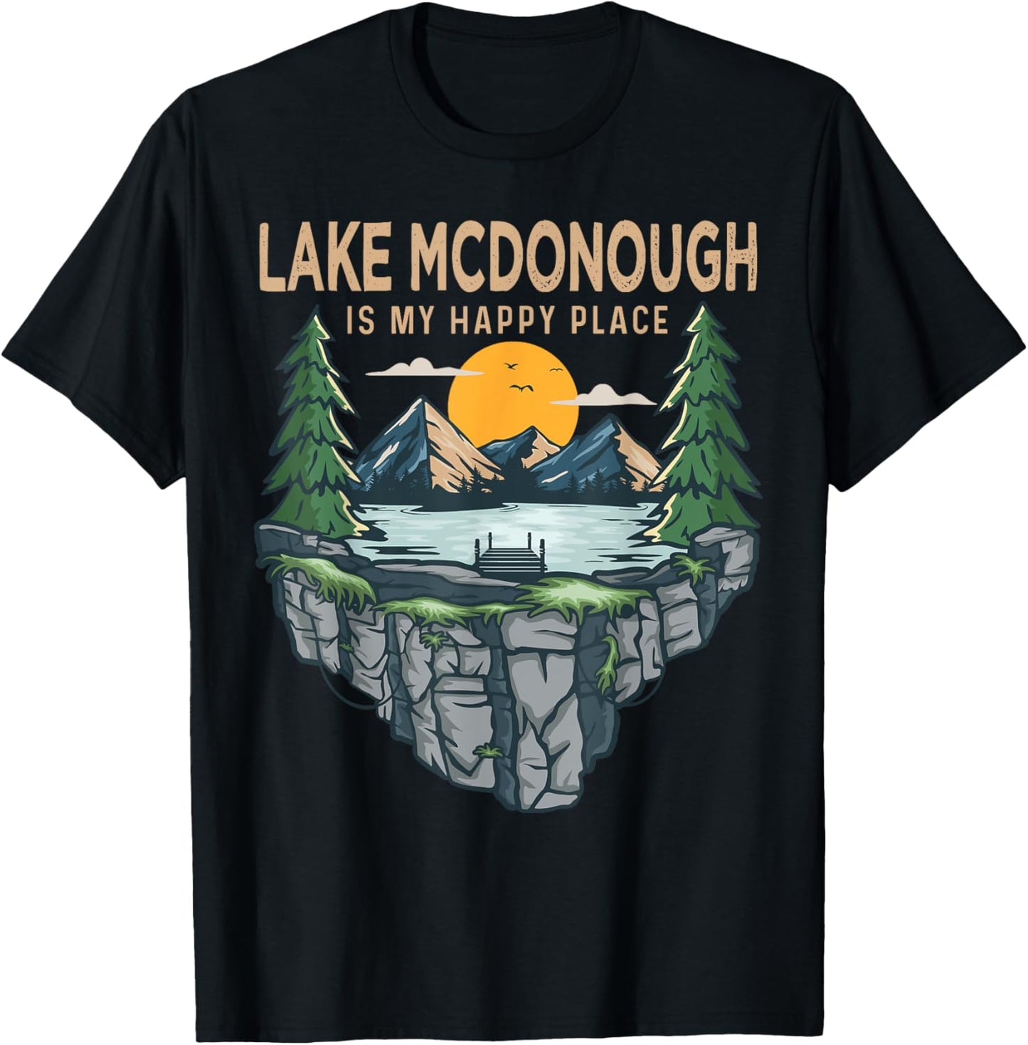 Fishing Boating Camping - My Happy Place Lake Mcdonough Apparel | Top Conversion Title | Perfect Gift Choice