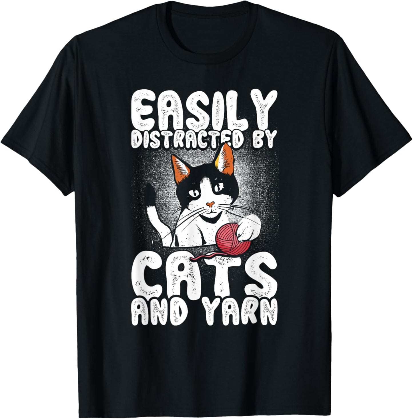 Easily Distracted By Cats And Yarn Lover Crochet Knitting Yarn Supply | Trending 2025 | High CTR Title