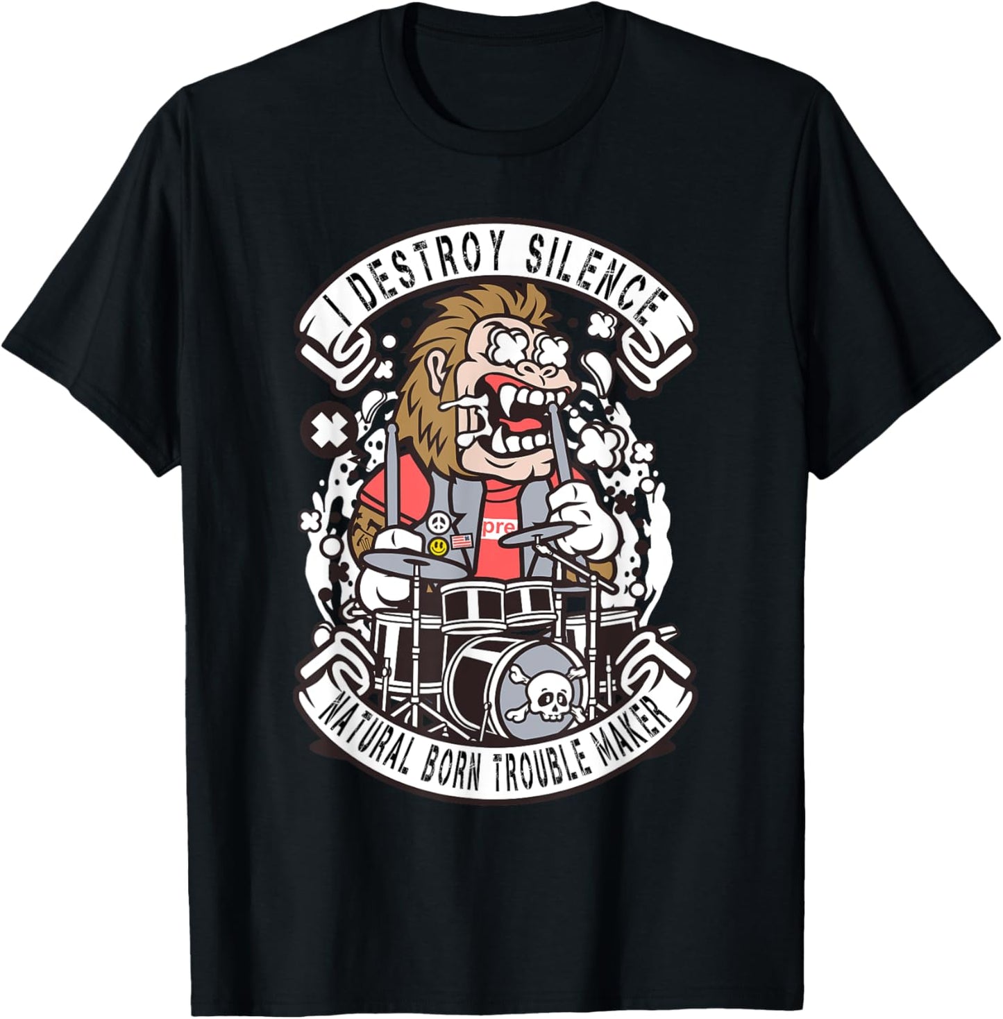 I destroy silence. Natural Born Trouble Maker Apparel | US Viral Style | Must-Have Style