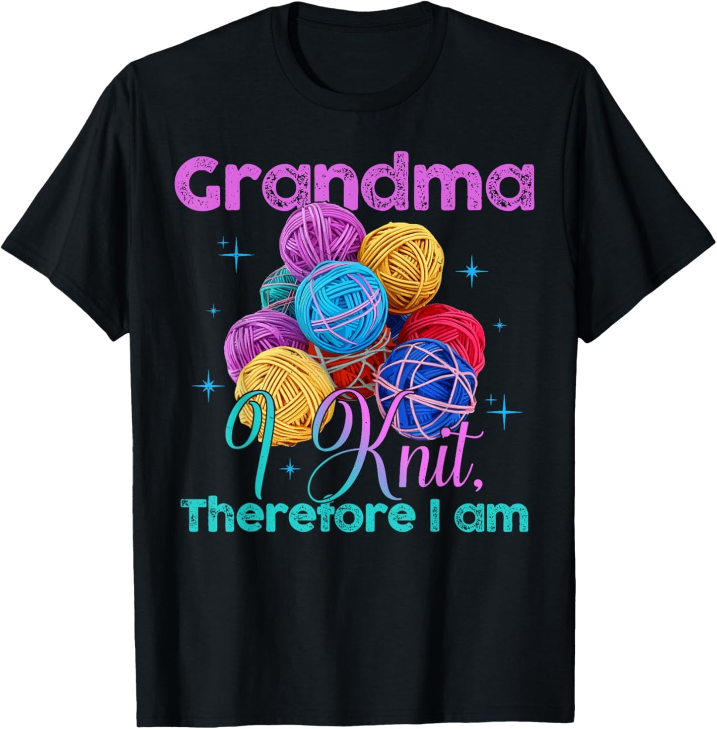 Funny Grandma I Knit Therefore I Am Knitting Crochet Yarn Yarn Supply | Viral US Pick | Best Seller Choice