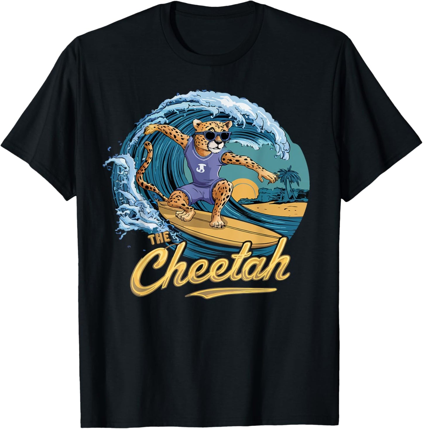 funny Cheetah Surfing Dog Surfer for Animals surfing summer Apparel Viral TikTok Find US Top Pick