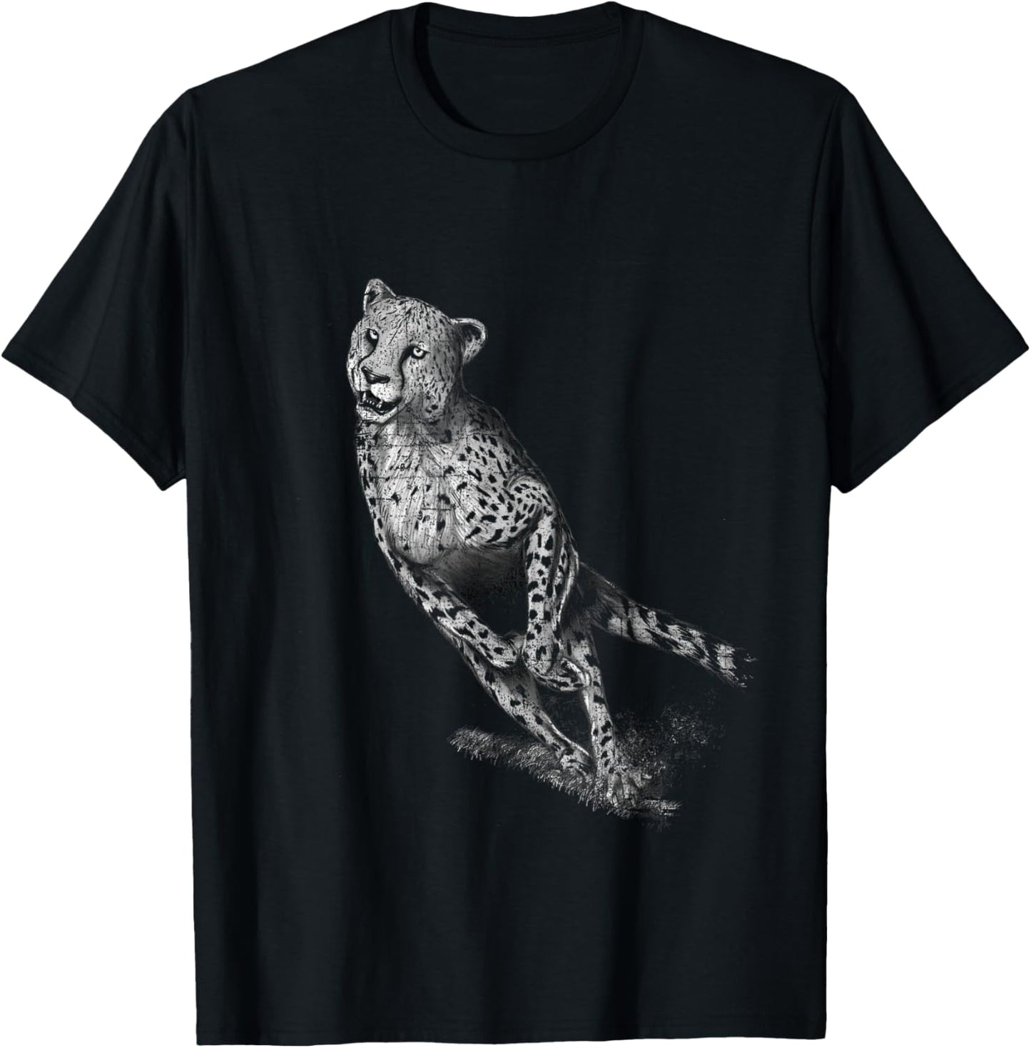 Cheetah Sketch Running Wildlife Freedom Apparel Streetwear Style US Top Pick