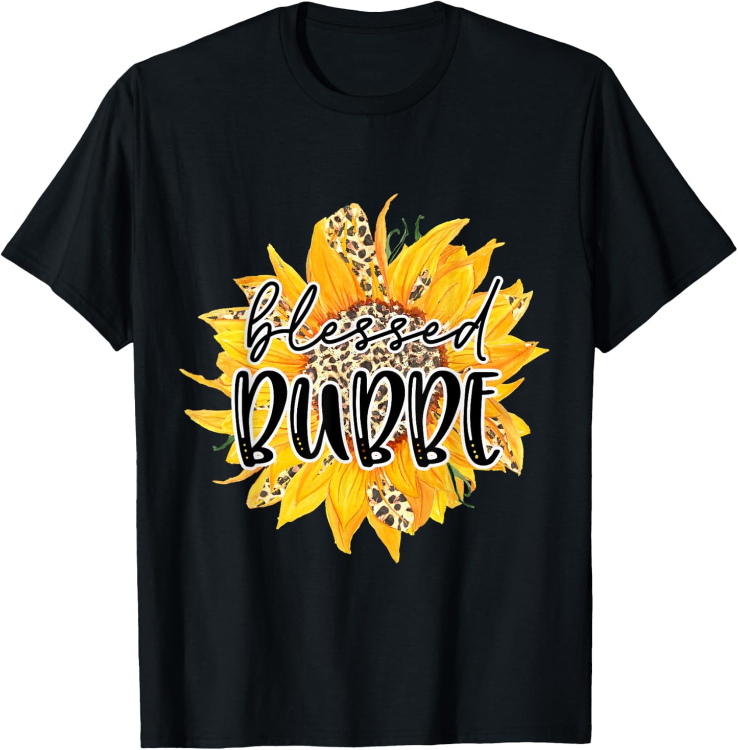 Blessed BUBBE Leopard Cheetah Sunflower Grandma Trendy Apparel Premium Print Everyday Wear