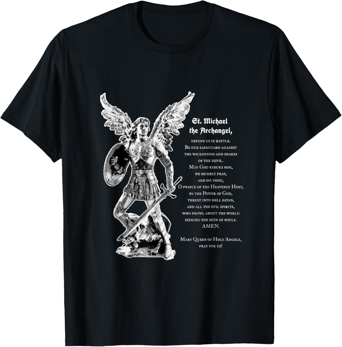 Prayer To St. Michael The Archangel Print Christian Apparel | Perfect Gift Idea