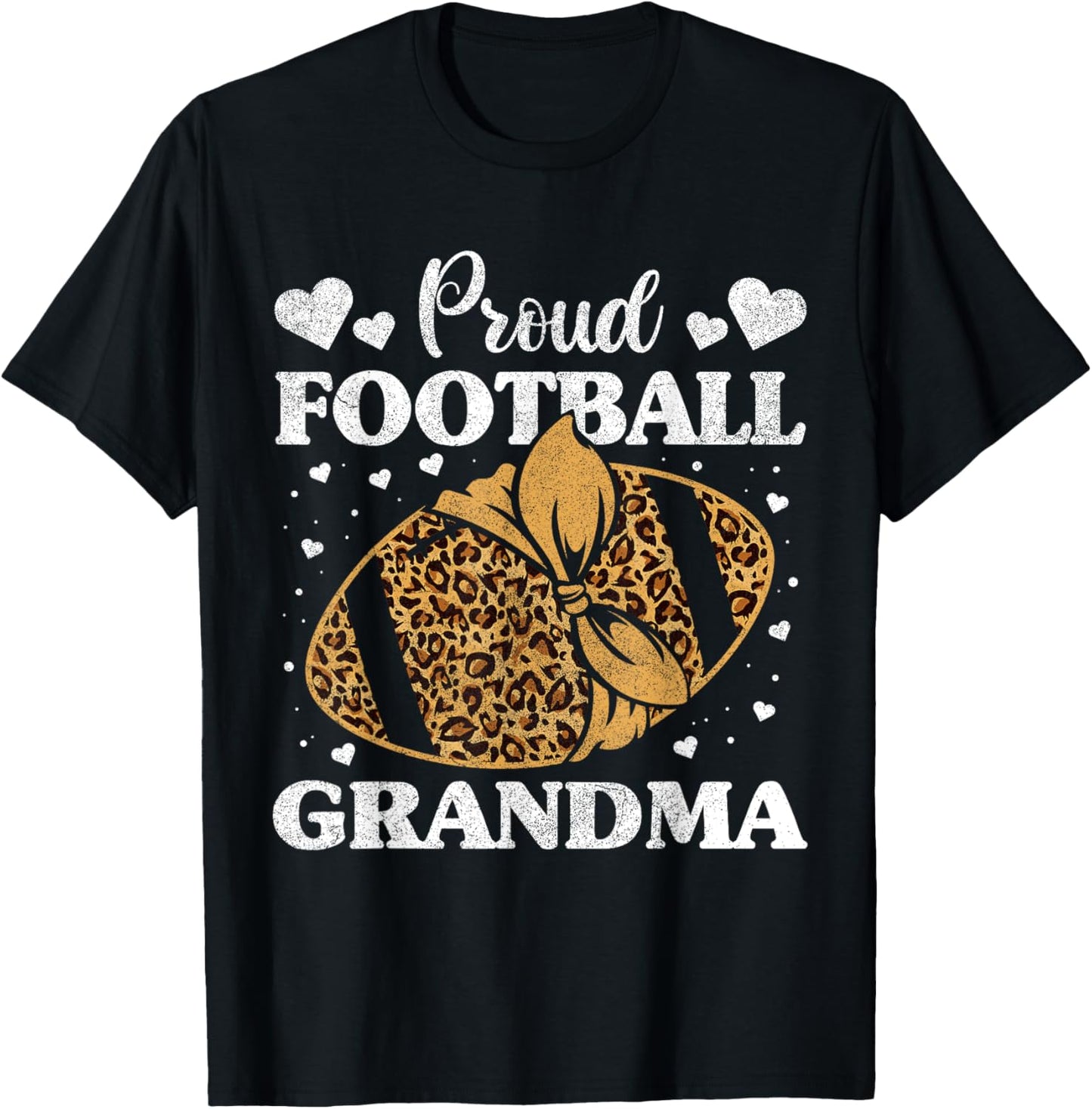 Proud Football Grandma Shirt Women Football Cheetah Print T Shirt Comfort Fit US Top Pick