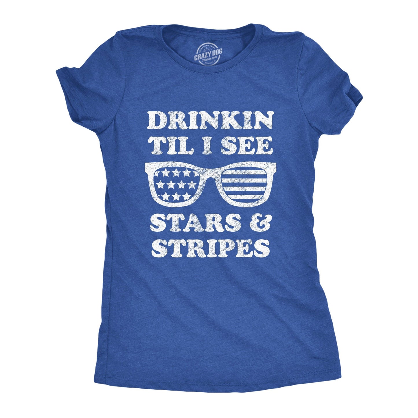 Drinkin Til I See Stars And Stripes Independence Day Shirt 4th Of July Party Shirt USA Drinking Shirt American Flag Graphic Tee – Feel-Good Design · Top Pick For Any Outfit