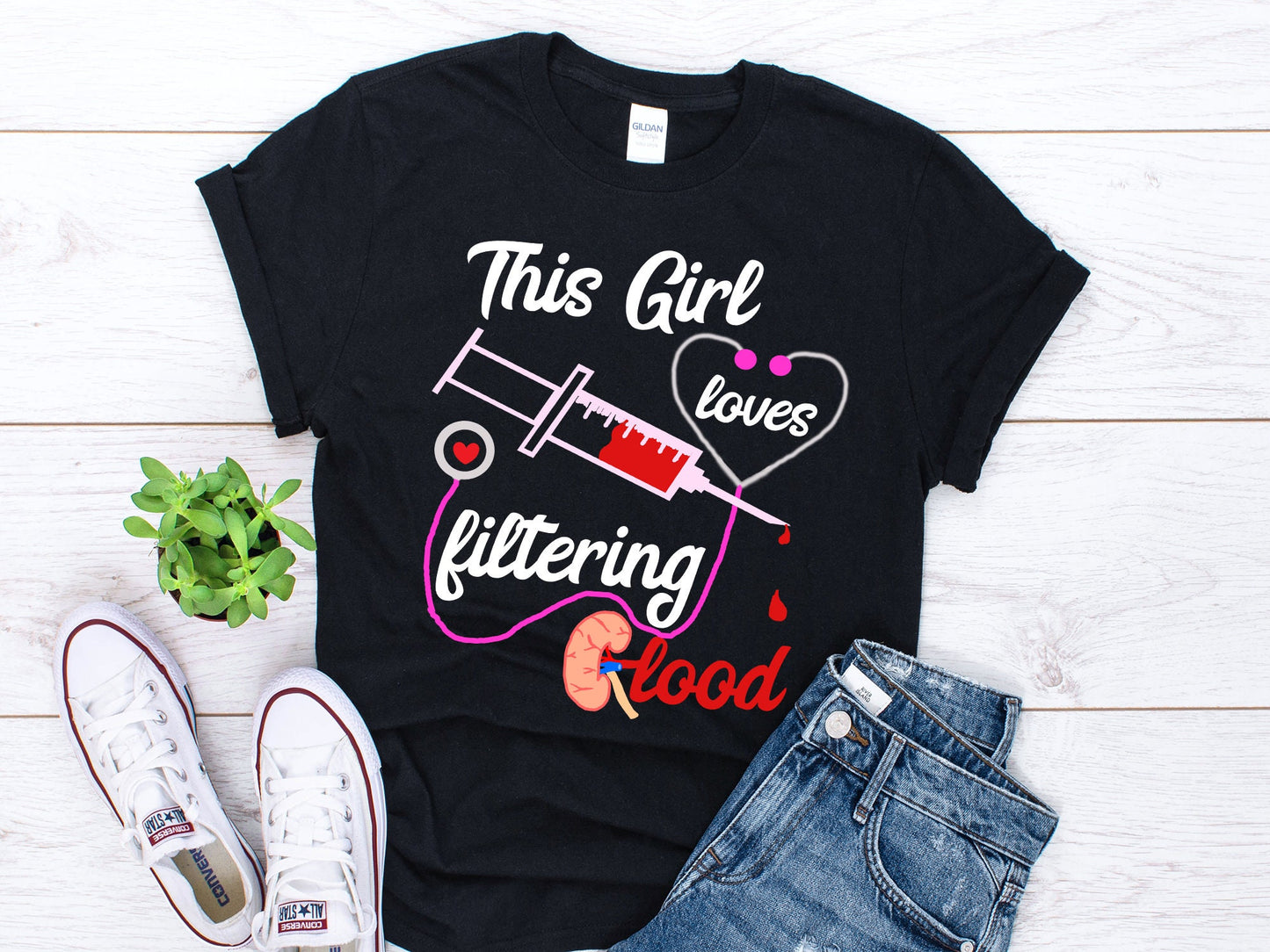 Dialysis Nurse Shirt Nephrology Nurse Gift This Girl Filtering Blood Kidney Nursing Shirt Nephrologist Shirt RN Nurse Gift Dialysis Tech Graphic Tee – Easygoing Wear · Trending Graphic Apparel