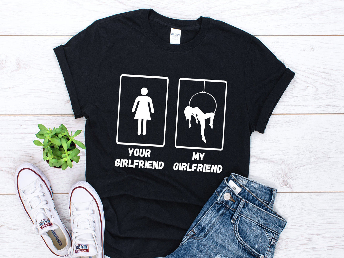 Aerial Hoop Shirt My Girlfriend Your Girlfriend Shirt Hanging Aerialist Shirt Aerial Silk Gift Circus Aerial Lyra Shirt Unisex Shirt Graphic Tee – Feel-Good Design · Top Pick For Any Outfit