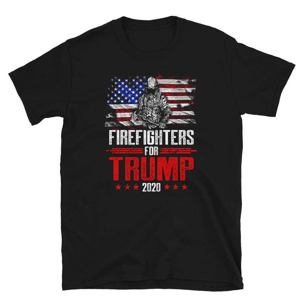 US Flag Patriot Firefighters for Trump T Shirt Graphic Tee – Premium Graphic · Perfect For Daily Wear