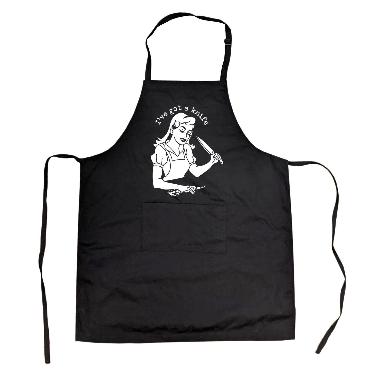 Funny Baking Apron I39ve Got A Knife Mother39s Day Gift Gift For Mom Cooking Apron Murderino Funny Kitchen Cook Aprons Murder Aprons Graphic Tee – Warm & Stylish · High-Quality Print