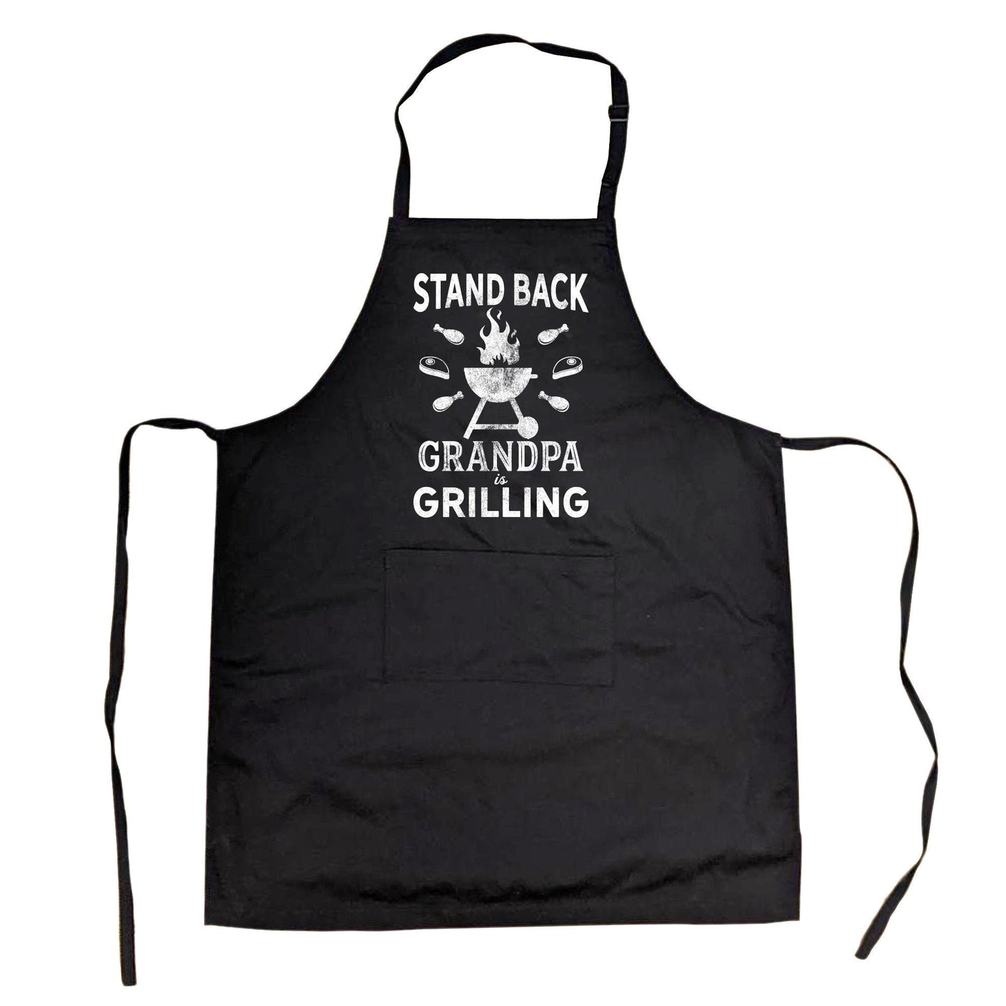 Stand Back GRANDPA Grilling Funny barbecue Apron Meat BBQ Apron Offensive Apron Fathers Day Cooking Gift Funny Gift for Dad Cooks Gift Graphic Tee – Soft Feel · High-Quality Print