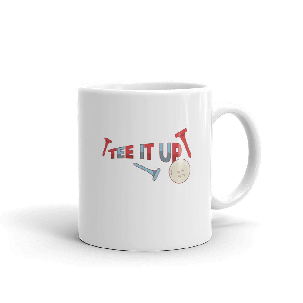 Tee It Up Golf White Ceramic Glossy Coffee Mug Graphic Tee – Soft Feel · Must-Have Style