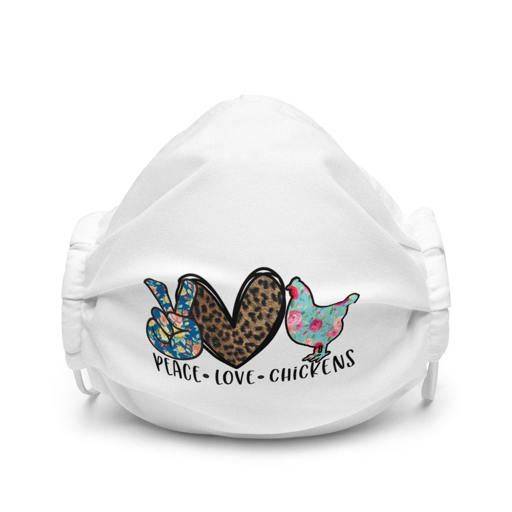 Peace Love Chickens Premium face mask Graphic Tee – Warm & Stylish · Trending Graphic Apparel