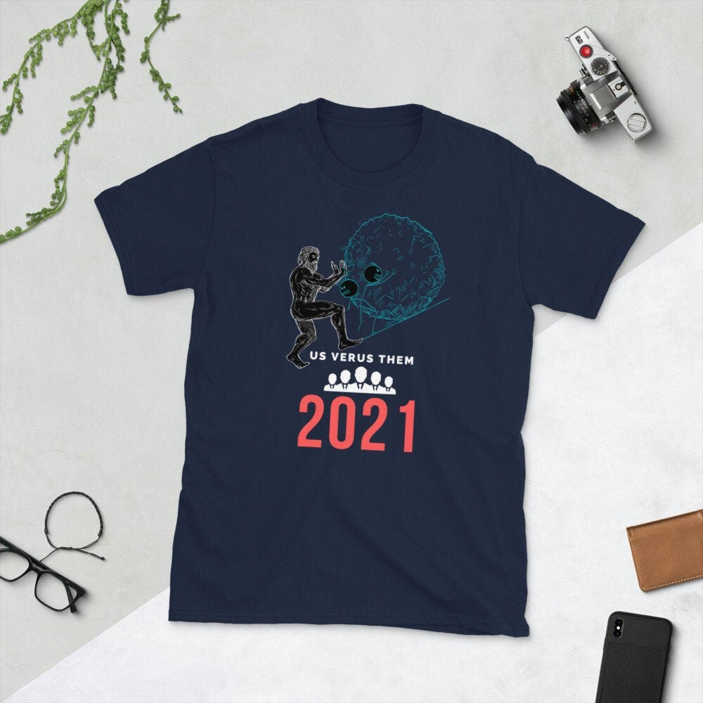 Us Versus Them Short Sleeve Unisex T Shirt Graphic Tee – Easygoing Wear · Perfect For Daily Wear