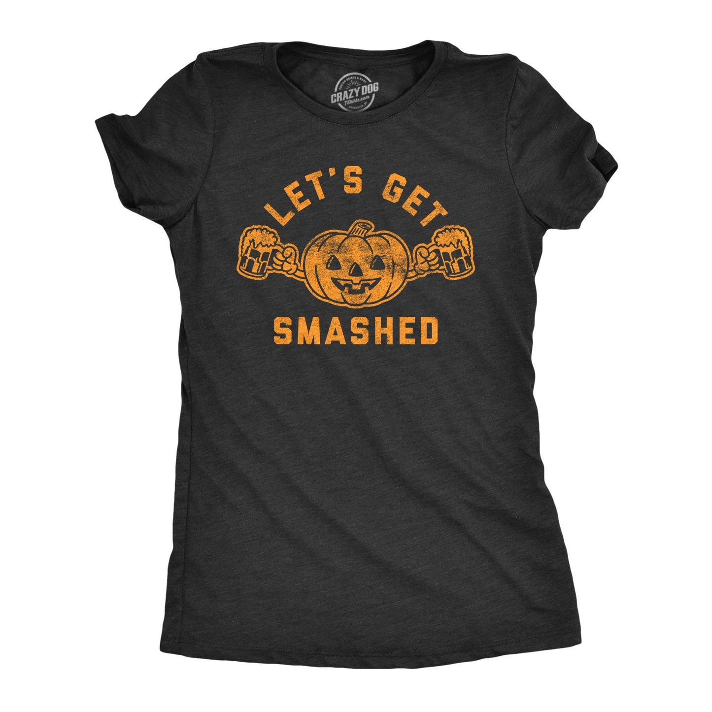 V2 Lets Get Smashed Shirt Women Halloween Shirt Pumpkin Drinking Shirt Halloween Drinking Shirts Halloween Costumes Pumpkin Halloween Graphic Tee – Soft Feel · Perfect For Daily Wear