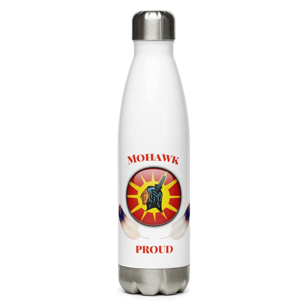 Mohawk Proud Black Stainless Steel Water Bottle Graphic Tee – Fan Favorite · Trending Graphic Apparel
