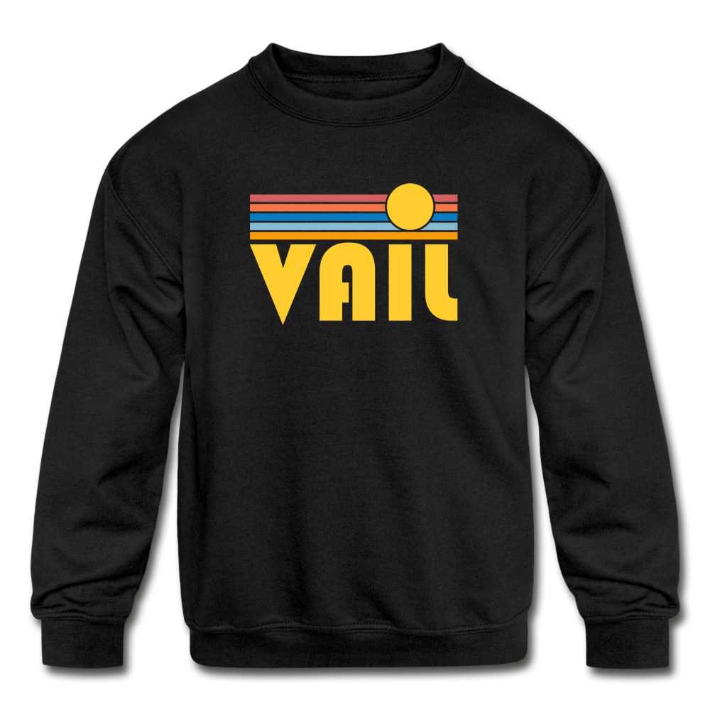 Vail Colorado Youth Sweatshirt Retro Sunrise Youth Vail Sweatshirt Personalization Available Sweatshirt – Easygoing Wear · Must-Have Style