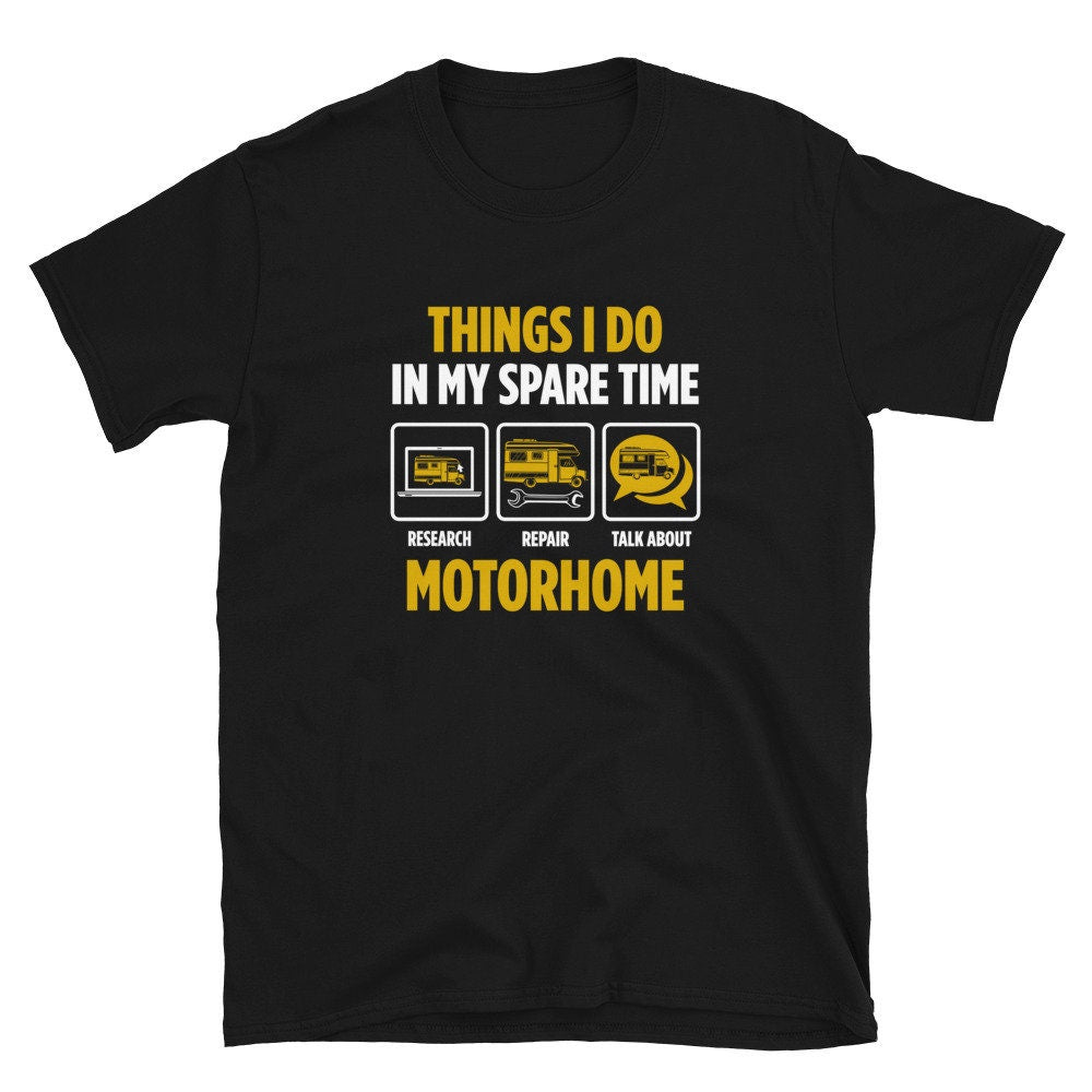 Repair and Talk About Motorhome Funny Caravan Camper T Shirt Graphic Tee – Warm & Stylish · High-Quality Print
