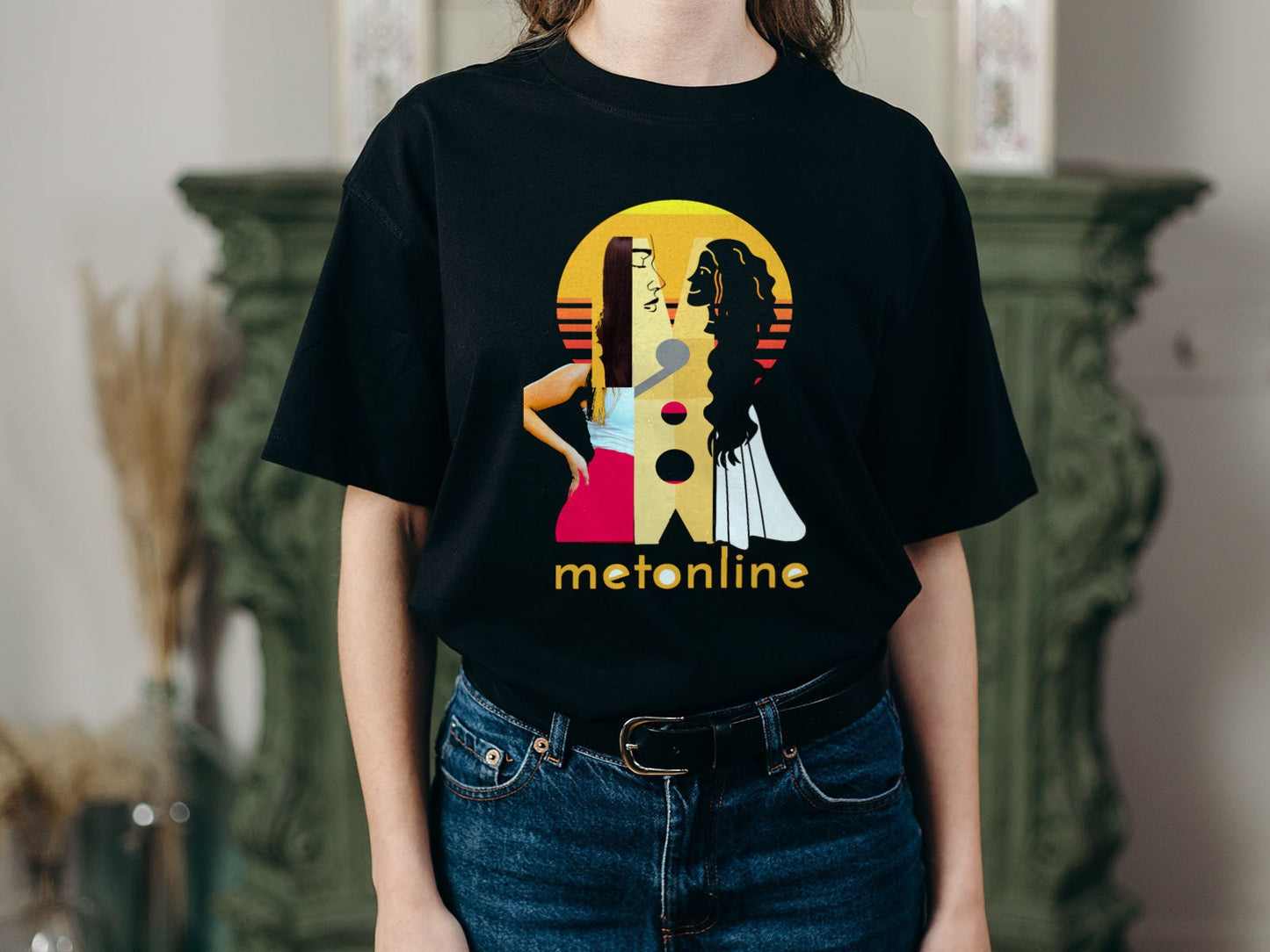 Met Online I39m so glad we swiped right Two Girls In Love Short Sleeve Unisex T Shirt Graphic Tee – Warm & Stylish · Perfect For Daily Wear
