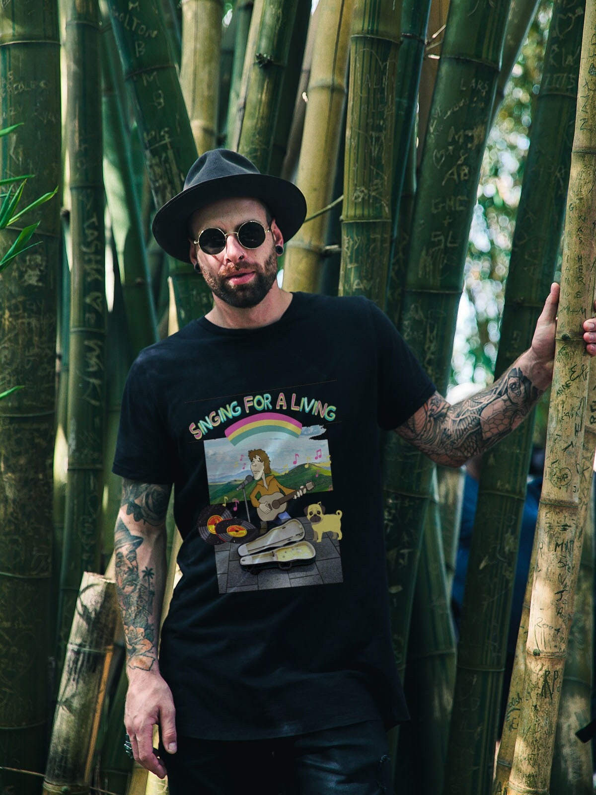 Busker Singing For A Living Short Sleeve Unisex T Shirt Graphic Tee – Everyday Comfort · Must-Have Style