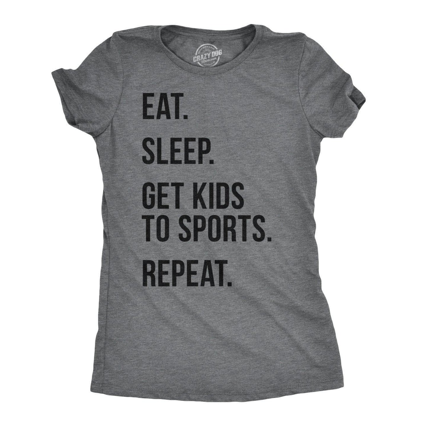Eat Sleep Get Kids To Sports Repeat Baseball Mom Shirt Mom Shirt Funny Cool Womens Shirt Mom Shirts Sports Mom Gift For Mom Graphic Tee – Bold Style · High-Quality Print