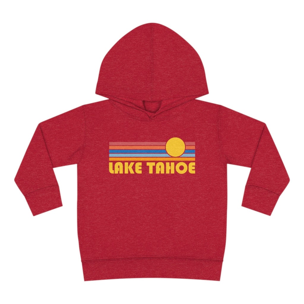 Lake Tahoe California Toddler Hoodie Retro Sunrise Unisex Lake Tahoe Toddler Sweatshirt Personalization Available Hoodie – Soft Feel · Perfect For Daily Wear