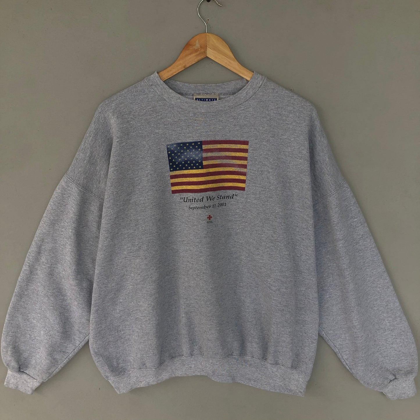 Vintage 00s United We Stand September 112001 Printed Sweatshirt Crewneck Colour Grey Size Medium Sweatshirt – Premium Graphic · Must-Have Style