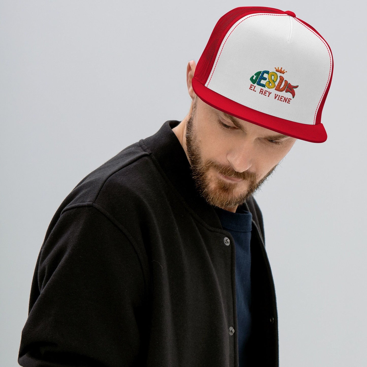 Jesus El Rey Viene Trucker Cap Graphic Tee – Premium Graphic · Perfect For Daily Wear