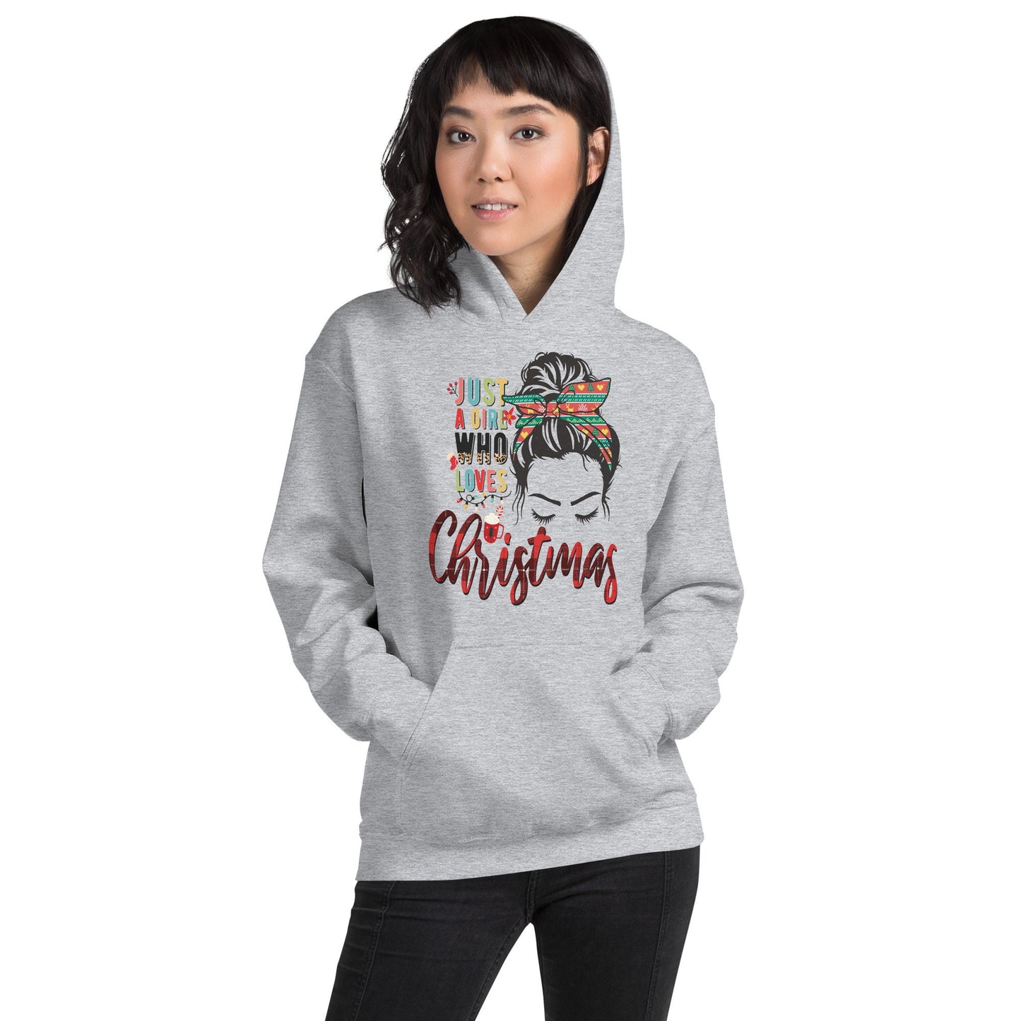 Just A Girl Who Loves Christmas Unisex Hoodie Hoodie – Aesthetic Look · High-Quality Print