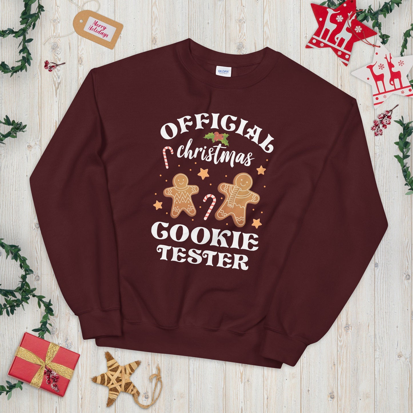 Official Christmas Cookie Tester Gingerbread Man Unisex Sweatshirt Sweatshirt – Warm & Stylish · Trending Graphic Apparel