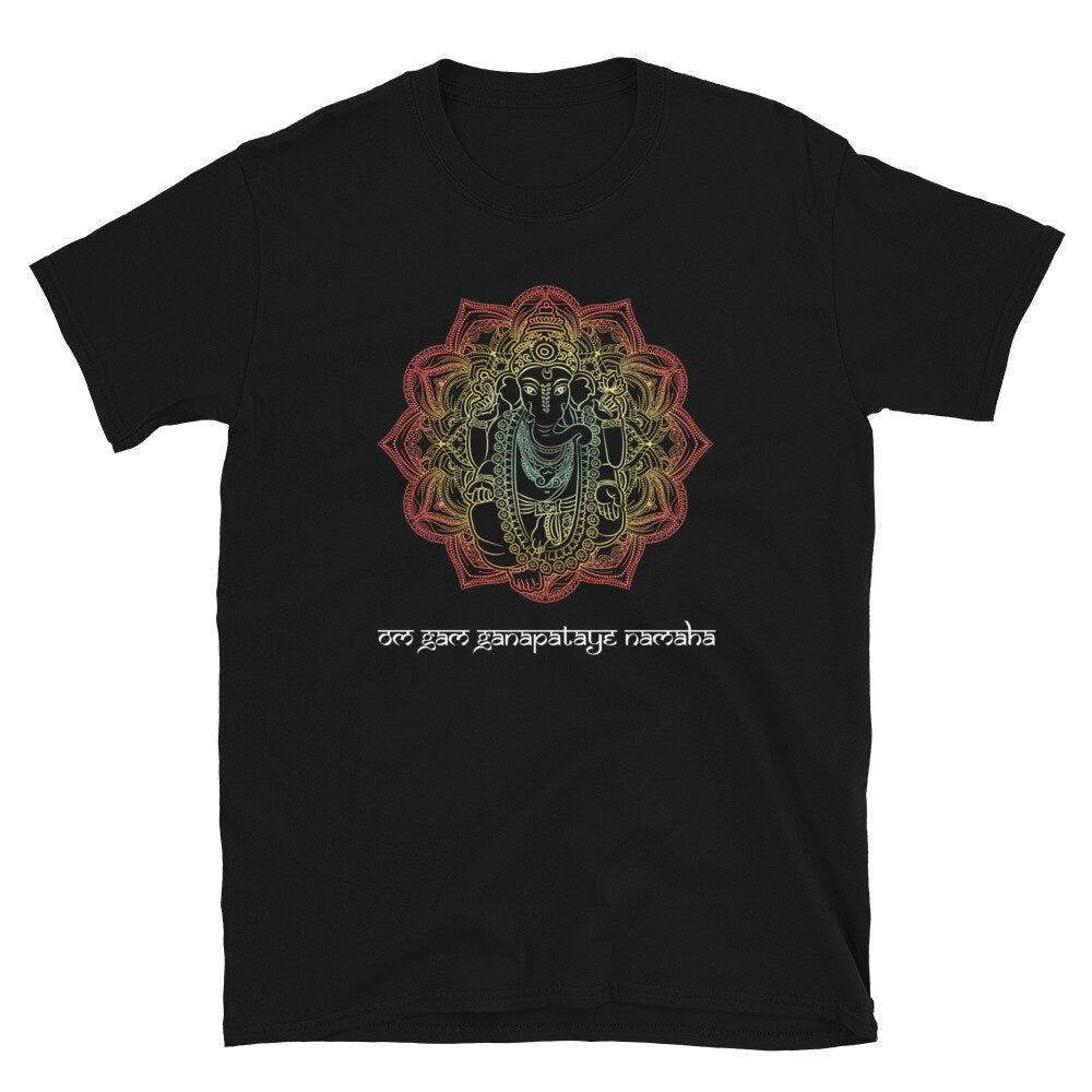 Om Gam Ganapataye Namaha Ganesha Mandala Unisex T Shirt Graphic Tee – Premium Graphic · Top Pick For Any Outfit