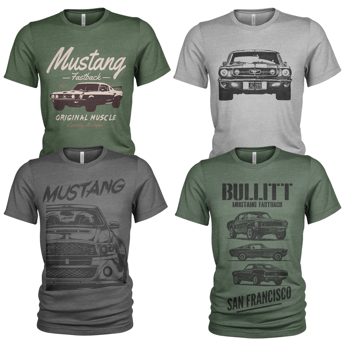 Ford Mustang 4 Pack Men39s T Shirt Set 3980 Graphic Tee – Bold Style · Trending Graphic Apparel