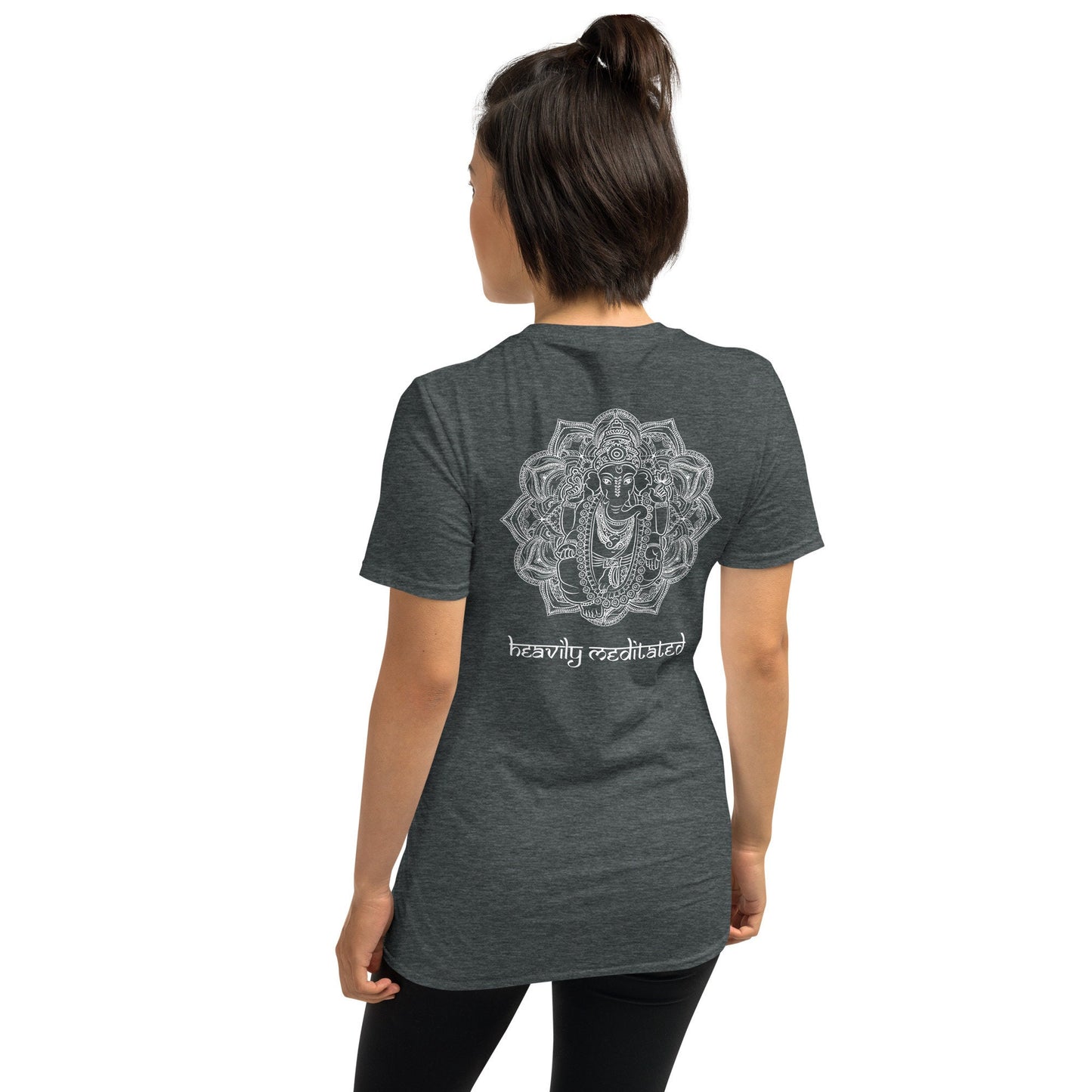 Heavily Meditated Ganesha Mandala Hinduist Unisex Back T Shirt Graphic Tee – Warm & Stylish · Trending Graphic Apparel