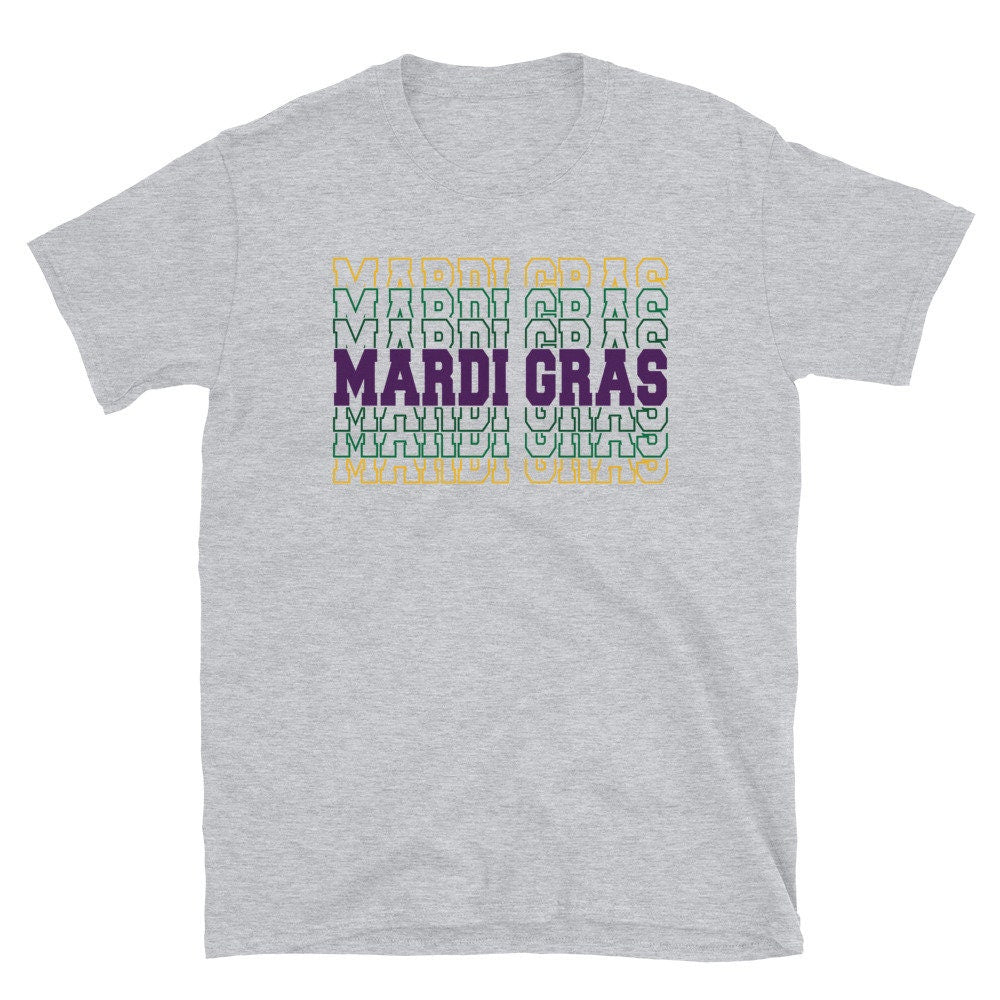 Purple Green and Gold Madi Gras Unisex T Shirt Graphic Tee – Bold Style · Must-Have Style