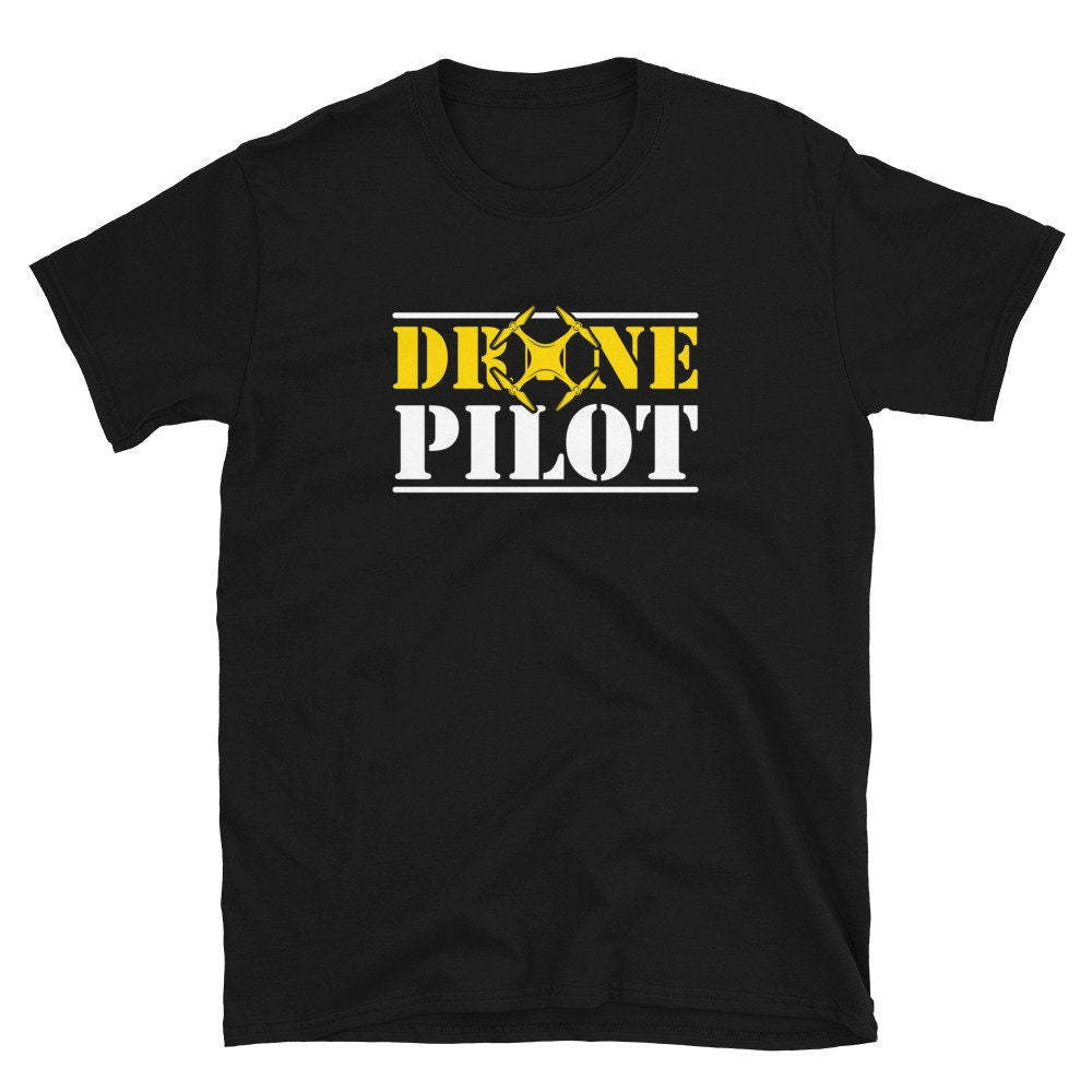 Quadcopter Drone and Drone Pilot Unisex T Shirt Graphic Tee – Cozy Vibes · Great Gift For Fans