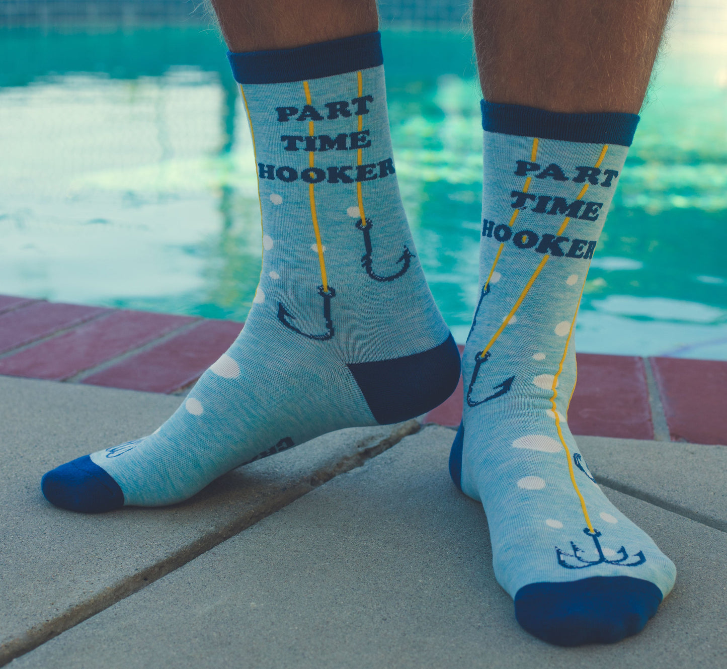 Funny Dad Socks Part Time Hooker Socks Funky Fishing Socks Fisherman Gifts Under 15 Dad Socks Inappropriate Socks Compression Socks Graphic Tee – Cozy Vibes · Must-Have Style