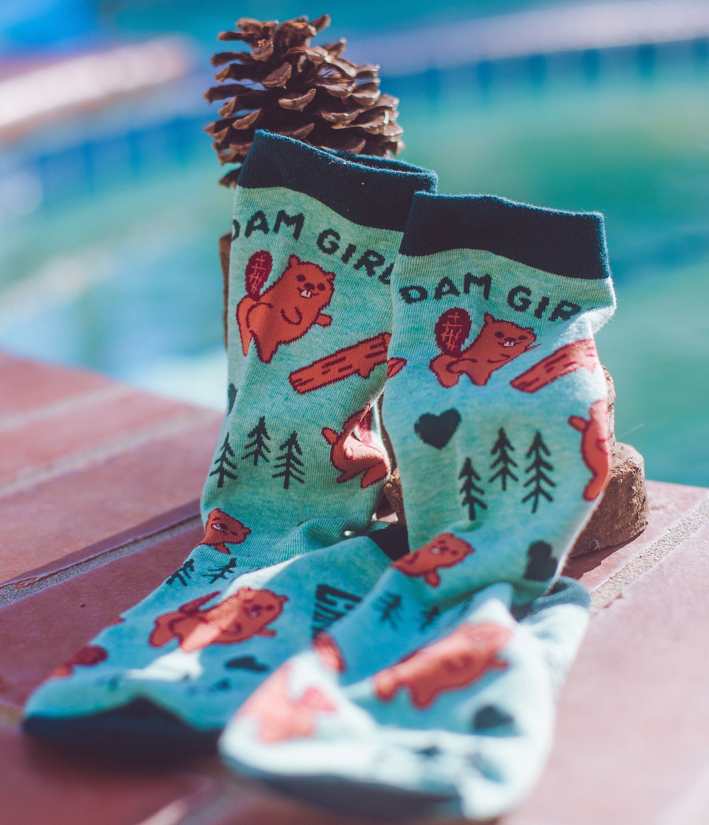 Dam Girl Socks Womens Forest Socks Cute Womens Socks Compression Socks Inappropriate Socks Funny Socks Women Beaver Socks Graphic Tee – Feel-Good Design · High-Quality Print