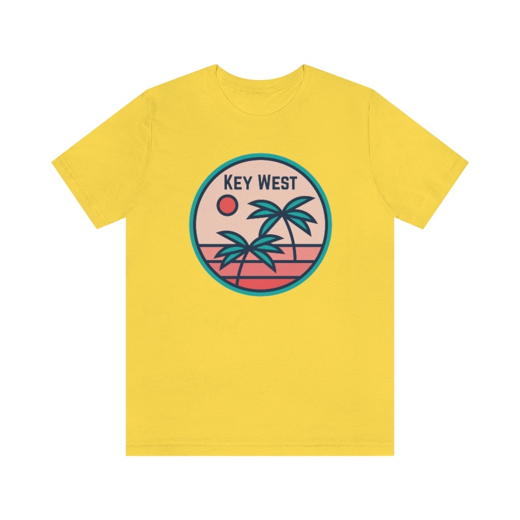 Key West Shirt Florida Retro TShirt Sunset Florida tee Key West Palm Tree Shirt Personalization Available Graphic Tee – Fan Favorite · High-Quality Print