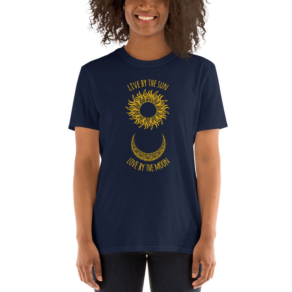 Live by the Sun Love by the Moon Spiritual T Shirt Graphic Tee – Cozy Vibes · Top Pick For Any Outfit