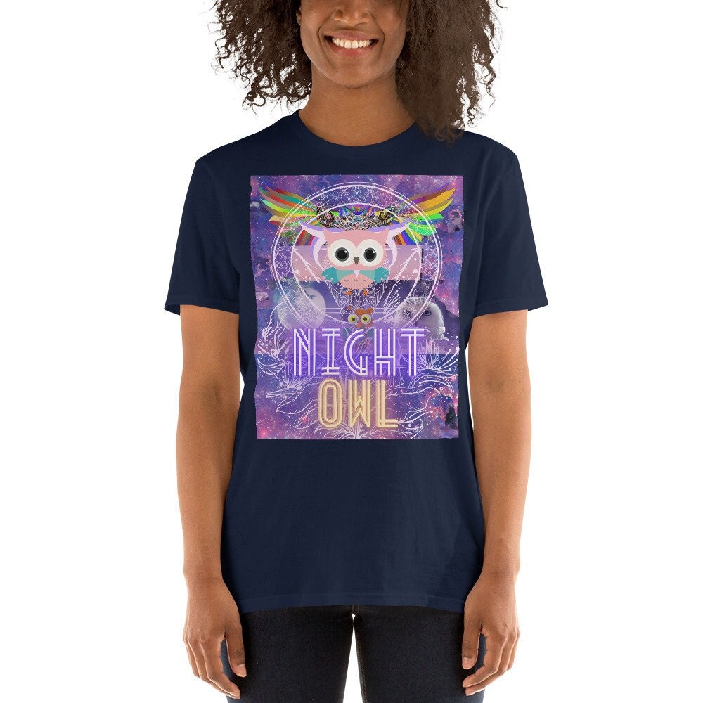 Nightowl Short Sleeve Unisex T Shirt Graphic Tee – Feel-Good Design · Must-Have Style