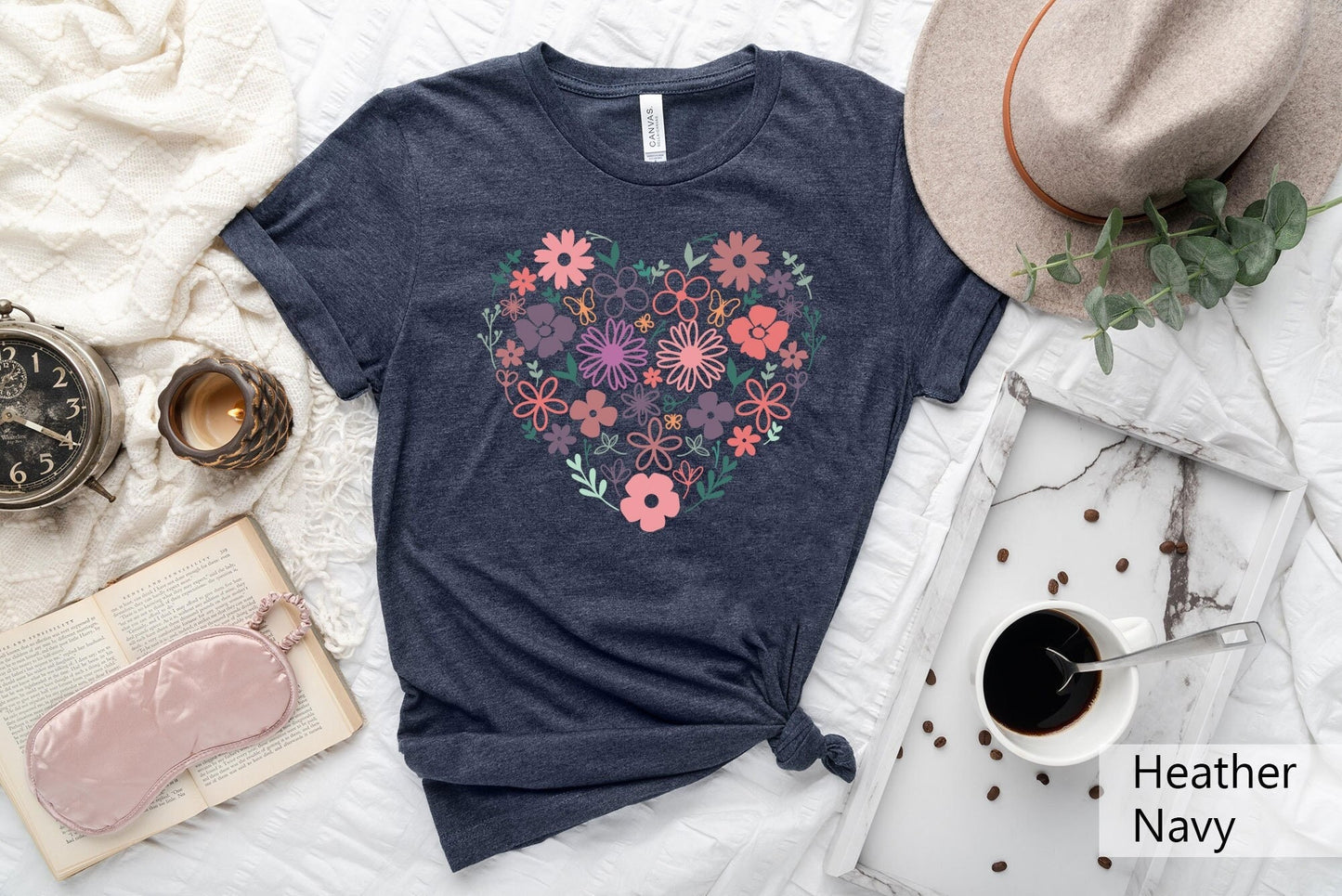 Flower Heart Shirt Floral Heart Shirt Botanical Shirt Flower Bouquet Shirt Wild Flower Shirt Flower Shirt Floral Shirt Heart Shirt Graphic Tee – Premium Graphic · Perfect For Daily Wear